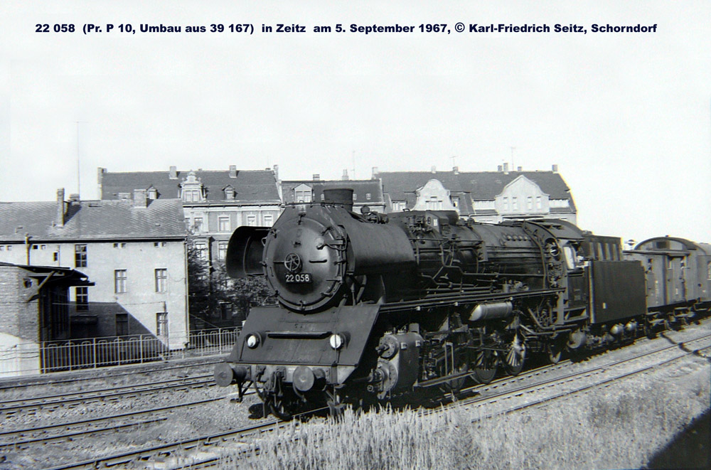 DR 22 058 am 05.09.1967 in Zeitz. (Foto: Karl-Friedrich Seitz)
