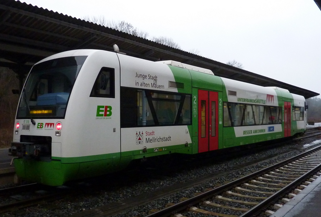 EB VT 016 (Stadt Mellrichstadt) unterwegs nach Gemnden am Main am 25.11.10 in Bad Kissingen