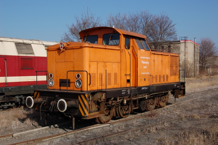 EBS 346 501 (ex Stadtwerke Chemnitz 2, LKM 12261) am 24.03.2012 in Karsdorf. (Foto: Gunnar H�lzig)