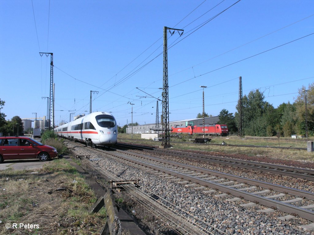 Ein 411er verlsst Regensburg als ICE nach Wien. 09.09.09