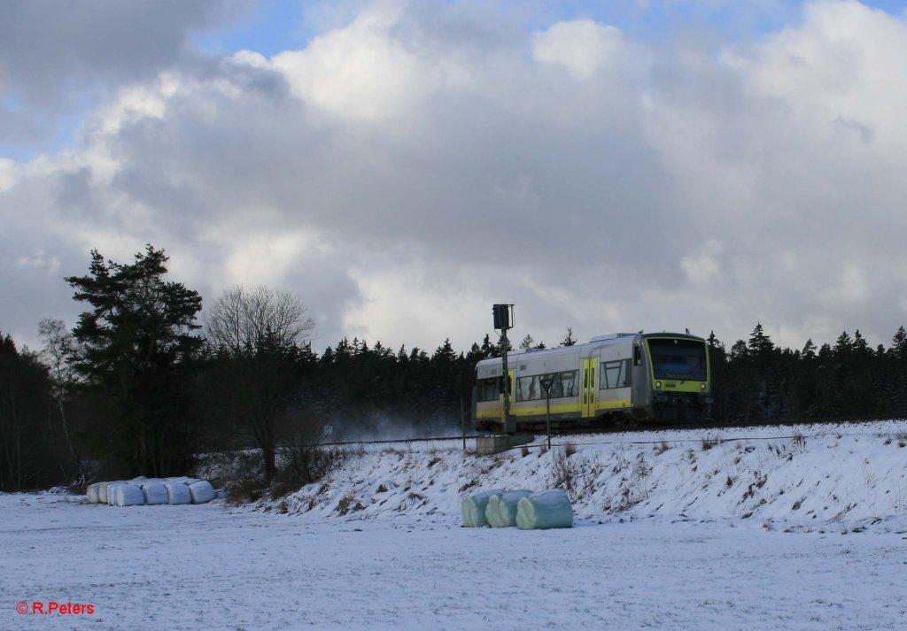 Ein 650 der agilis bei Waldershof auf dem Weg nach Marktredwitz. 14.01.12