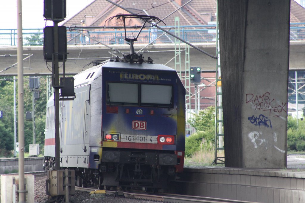 Ein Nachschuss der DB BR 101 101-4 in Hamburg Harburg am 11.06.2011