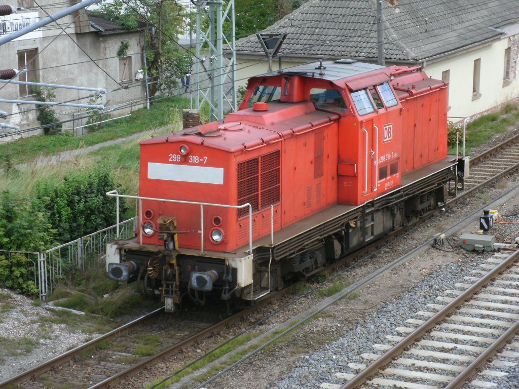 Ein paar Minuten Pause fr 298 318-7,am 09.August 2012,in Bergen/Rgen.