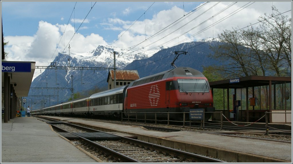 Ein umgeleiteter IC in Aussserberg. 4. Mai 2013 