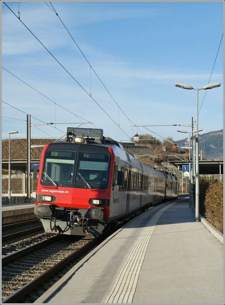 Ein Walliser Domino beim Halt in Salgesch.
5. Mrz 2011