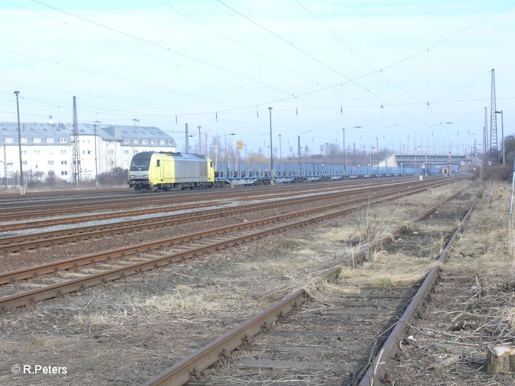 ER20 006 mit Stahlzug in Leipzig Schnefeld. 05.03.11