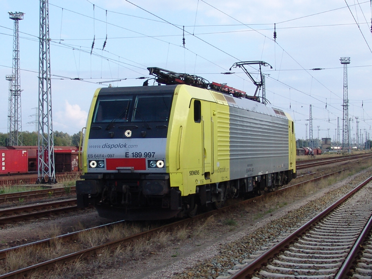 ES 64 F4-097(189 997)als Leerfahrt im Rostocker Seehafen Sie wird in Krze im BW Rostock-Seehafen einfahren.Aufgenommen im Sommer 2009