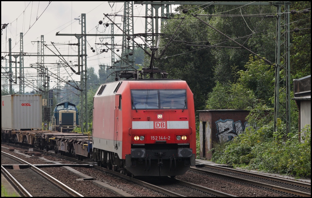 Es war der Tag der 152er der 19.08.11 in Hamburg Harburg...152 144 mit Containerzug.