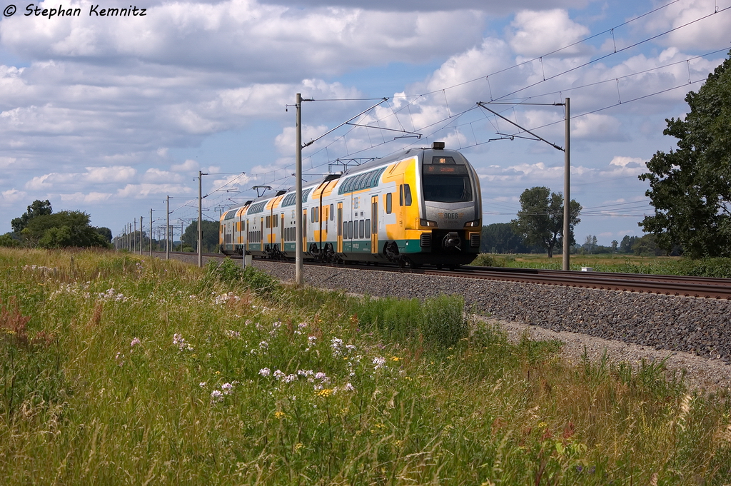 ET 445.106 (445 106-8) ODEG - Ostdeutsche Eisenbahn GmbH als RE2 (RE 37372) von Wittenberge nach Cottbus in Vietznitz. 16.07.2013