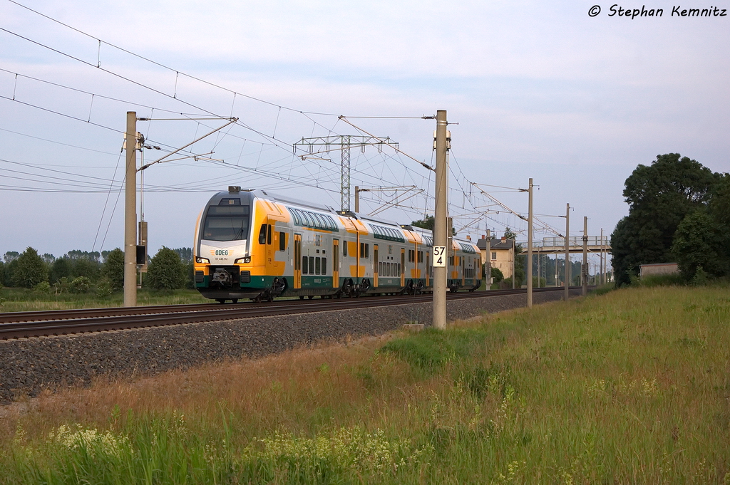 ET 445.112 (445 112-6) ODEG - Ostdeutsche Eisenbahn GmbH als RE2 (RE 37377) von Cottbus nach Wittenberge in Vietznitz. 12.06.2013