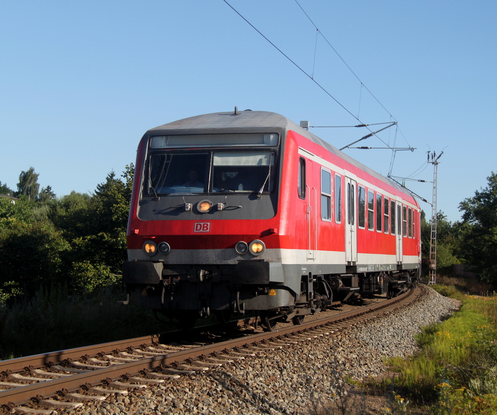 Halberstdter-Steuerwagen+DB-Regio Bimz(ex-InterRegio Wagen)Als Sonderzug von Rostock-Seehafen nach Berlin-Charlottenburg bei der Durchfahrt in der Gterumfahrung in Hhe Rostock Hbf.geschoben wurde von 112 190.20.07.2013