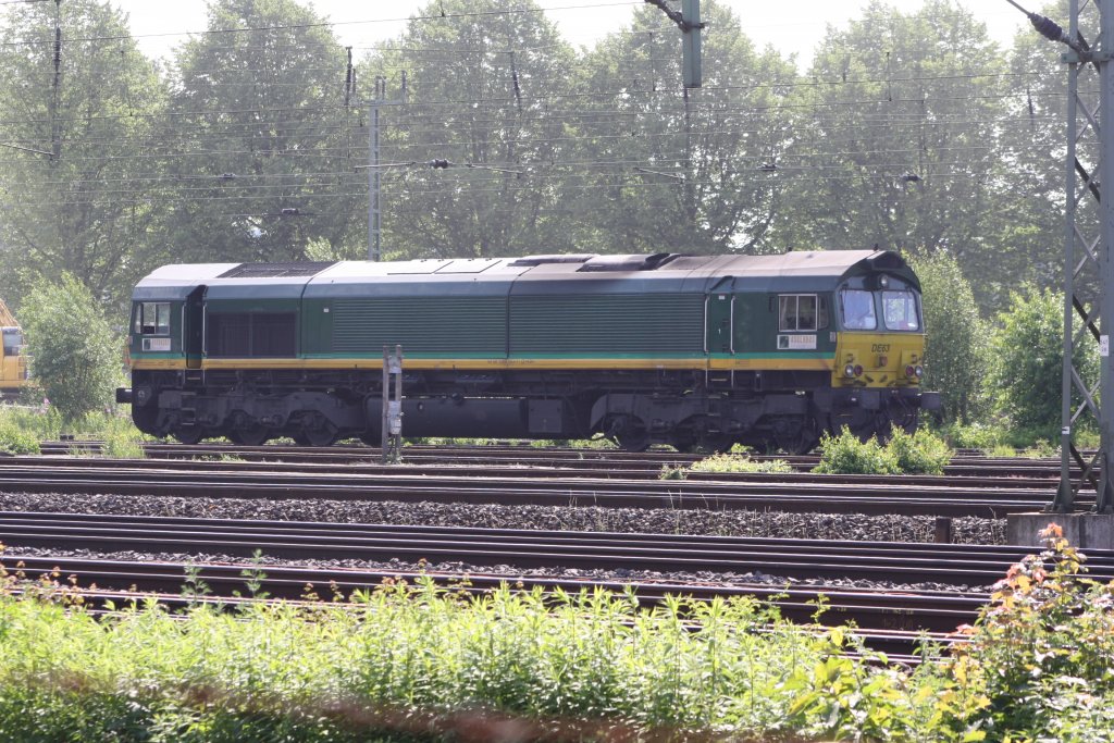 HGK Class 66 DE 63 am 11.06.2011 Abgestellt in Hamburg Wilhelmsburg.
Dieses Bild Wurde von der Bahnfotokiste.com Gesponsert.