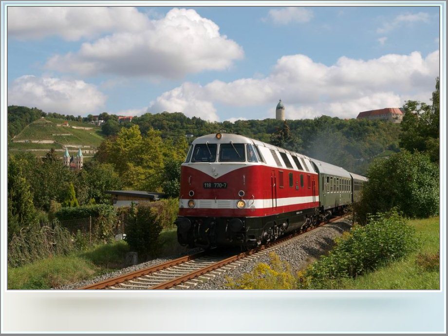 IG 58 3047 e.V. 118 770-7 mit dem DPE 13492 von Leipzig-Plagwitz nach Karsdorf, am 10.09.2011 in Freyburg. (Foto: Steffen Tautz)