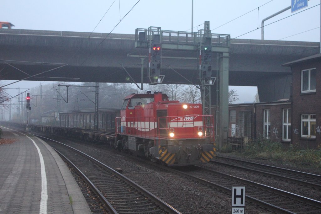 JWB (EVB) 415 51 Mit Leeren Containerzug durch Hamburg Harburg Gefahren am 09.11.11 