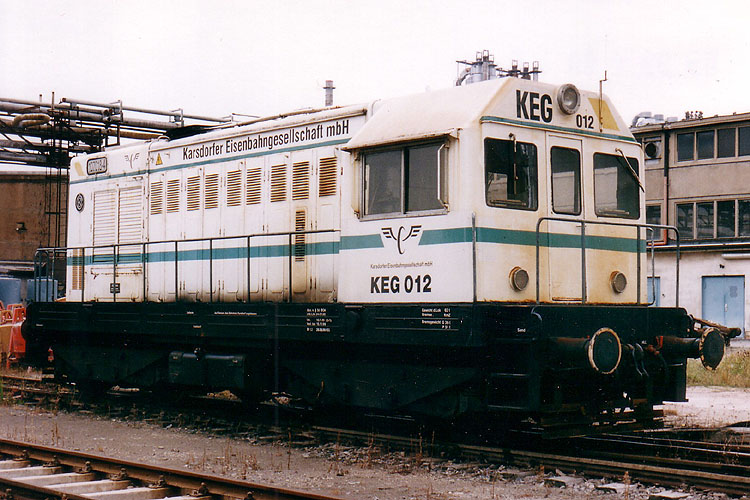 KEG 012 (ex DR 107 018-4) am 05.09.1999 in Karsdorf. (Foto: Mathias Bootz)