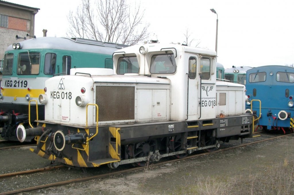 KEG 018 am 02.12.2002 abgestellt in Karsdorf. (Foto: Ralph Mildner)