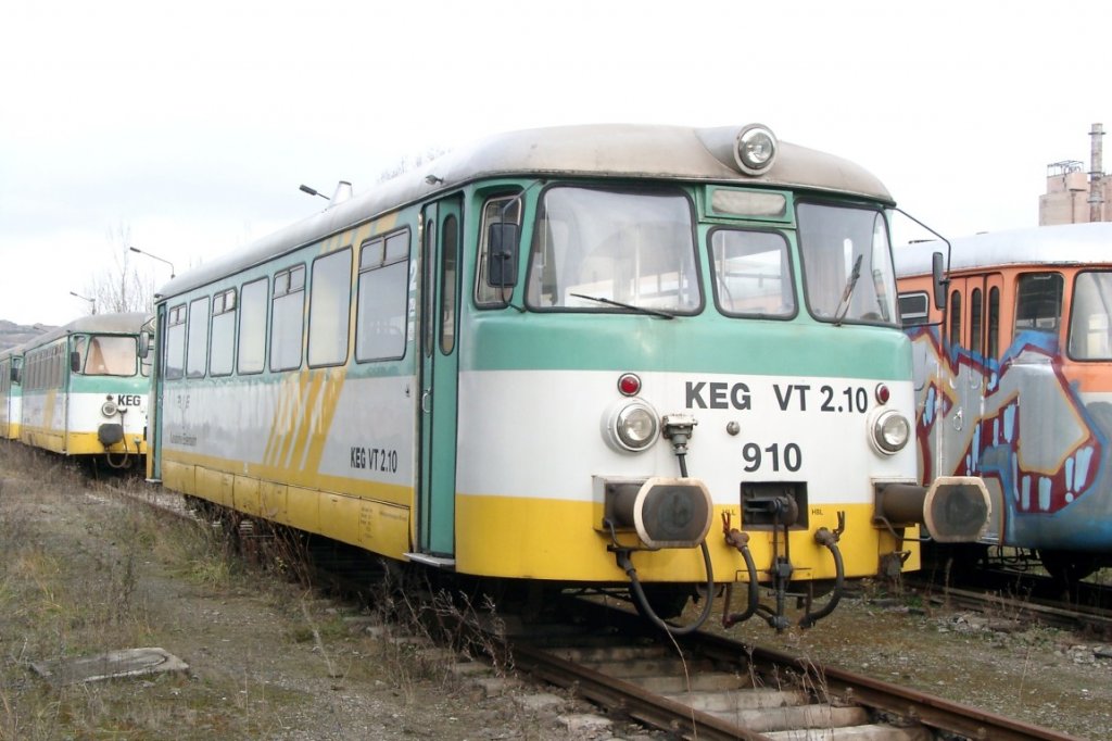 KEG VT 2.10 am 02.12.2002 abgestellt in Karsdorf. (Foto: Ralph Mildner)