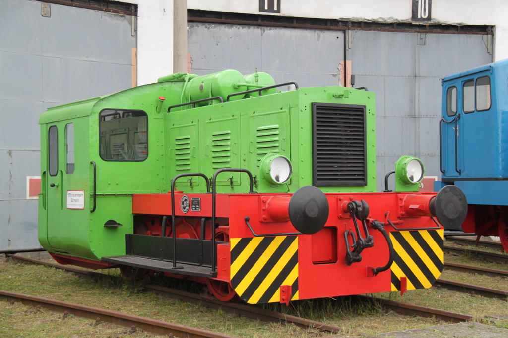 Kleinlokomotive K 4001 stand zu den Schweriner Modellbahn-Tagen drauen zur besichtigung.29.09.2012 