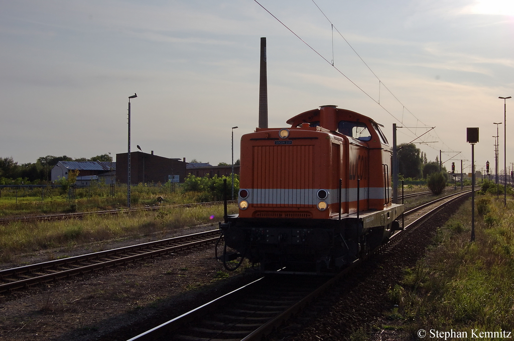 LOCON 210 (212 275-2) ex DB - Deutsche Bundesbahn  V 100 2275  als Lz in Rathenow Richtung Wustermark unterwegs. 16.09.2011