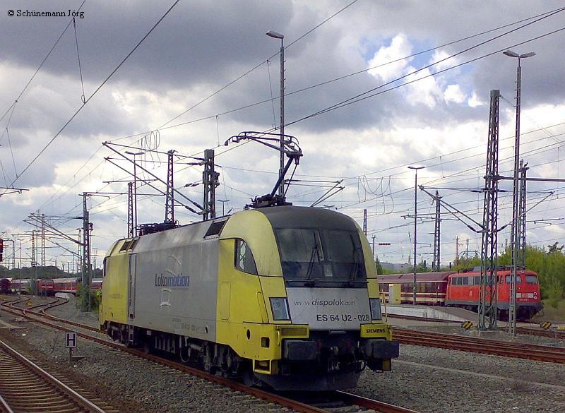 MRCE ES 64 U2-028 Media Markt Sternfahrt nach Hannover Abstellung Hannover 30.05.2009