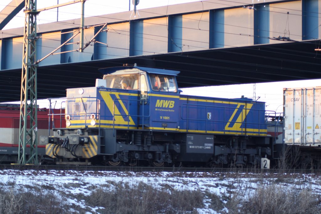 MWB V1001 Rangiert Am 05.02.2012 in Hamburg Waltershof.