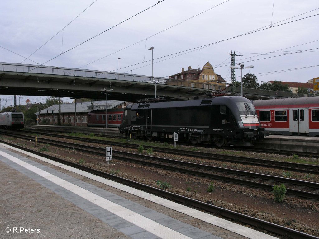 Nachschuss von 182 561-1 in Regensburg HBF 05.10.09