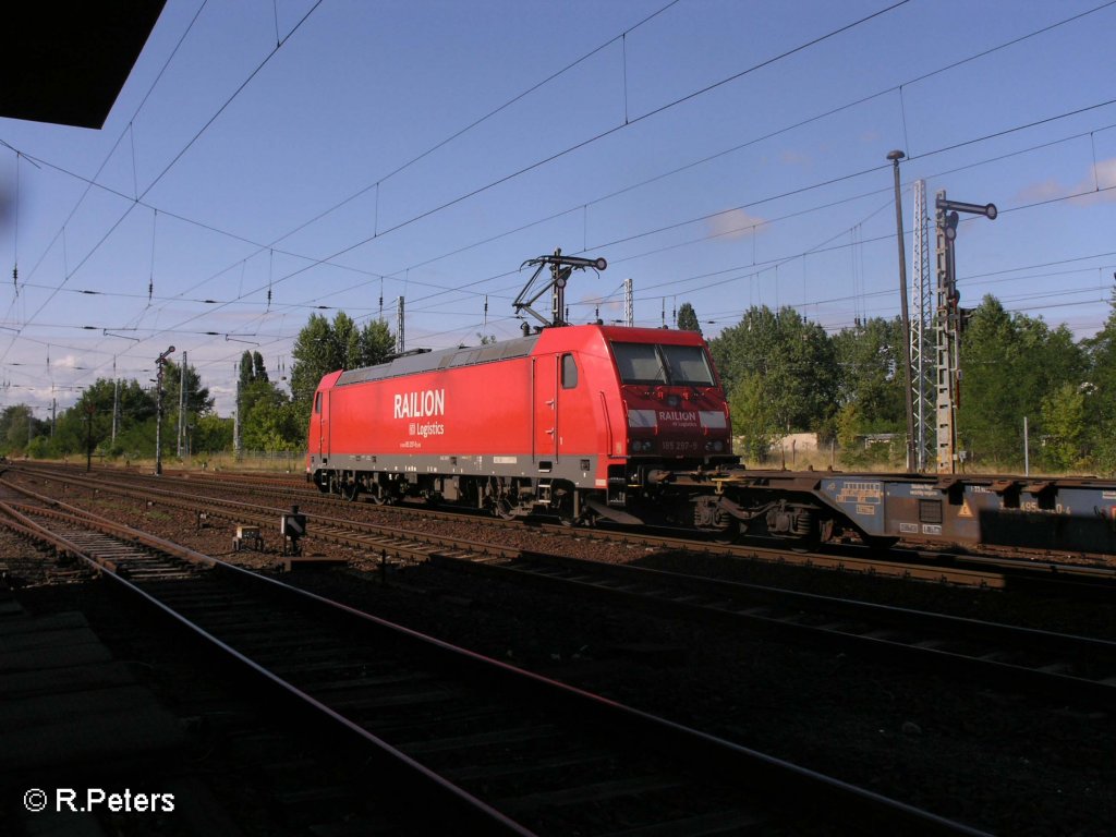 Nachschuss von 185 297-9 in Eisenhttenstadt. 08.07.08