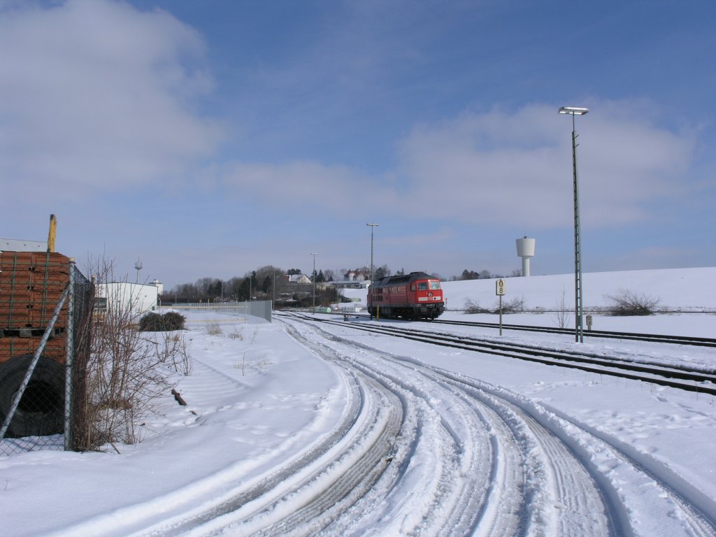 Nachschuss von 233 689-9 bei der einfahrt in Buchloe. 25.02.09
