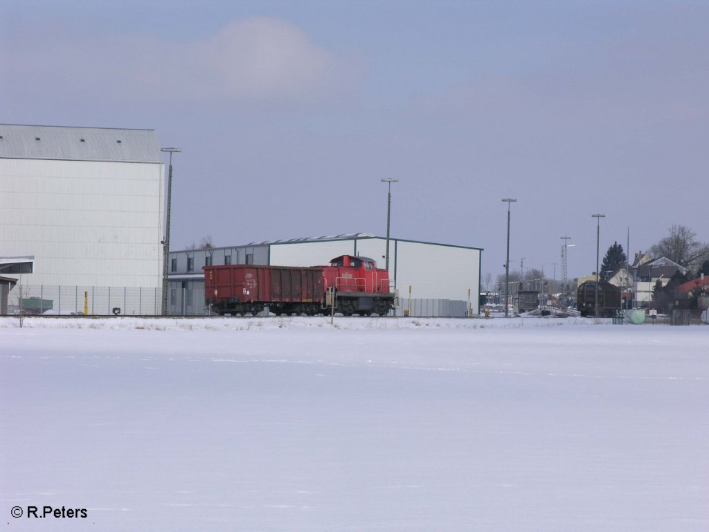 Nachschuss von 294 766-1 bei der Einfahrt in Buchloe. 25.02.09
