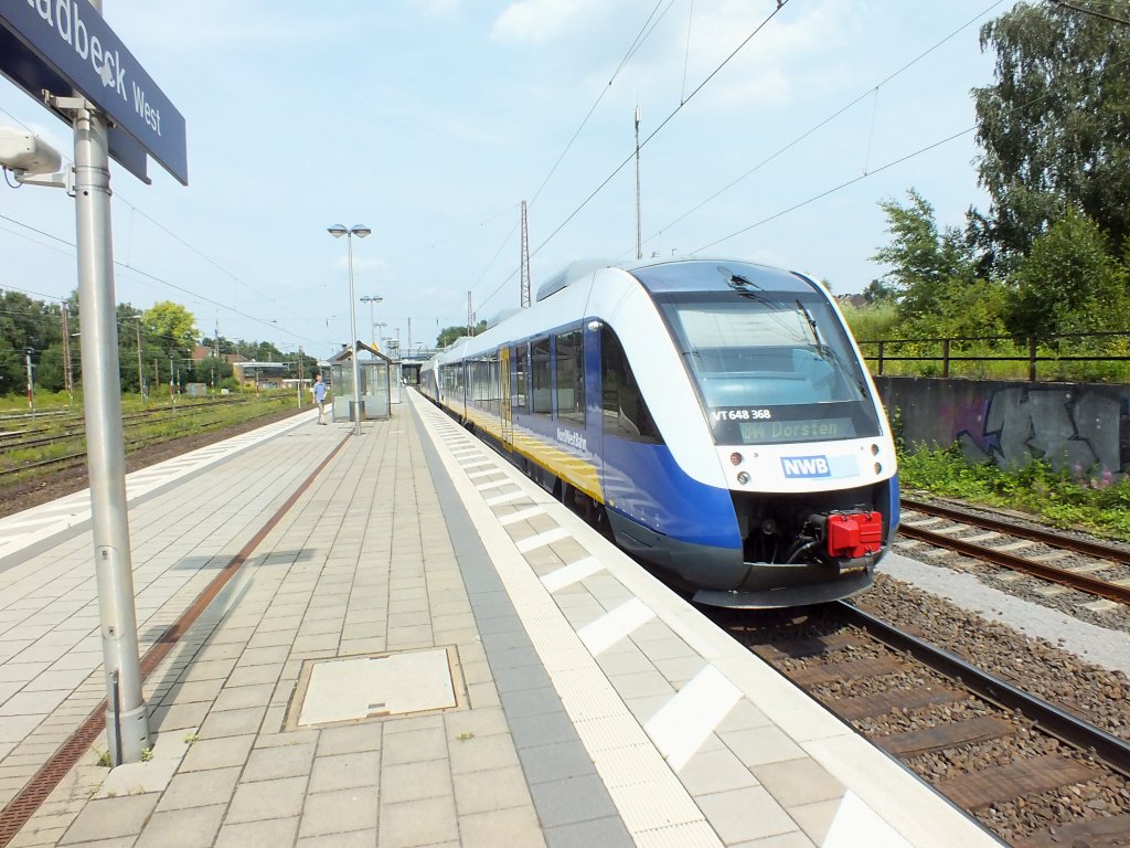 Nachschuss auf 648 368 am 16.7.13 in Gladbeck-West.