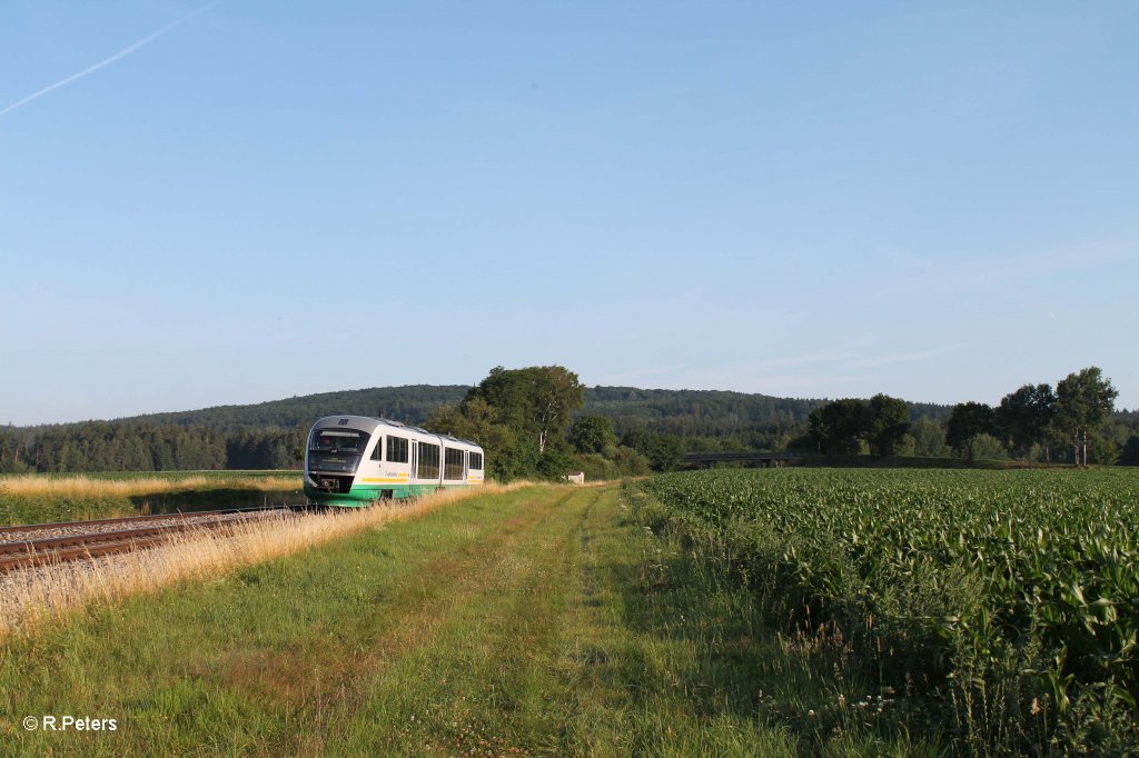 Nachschuss auf VT17  Schwandorf  als VBG20891 Schwandorf - Marktredwitz - Cheb bei Oberteich. 17.07.13