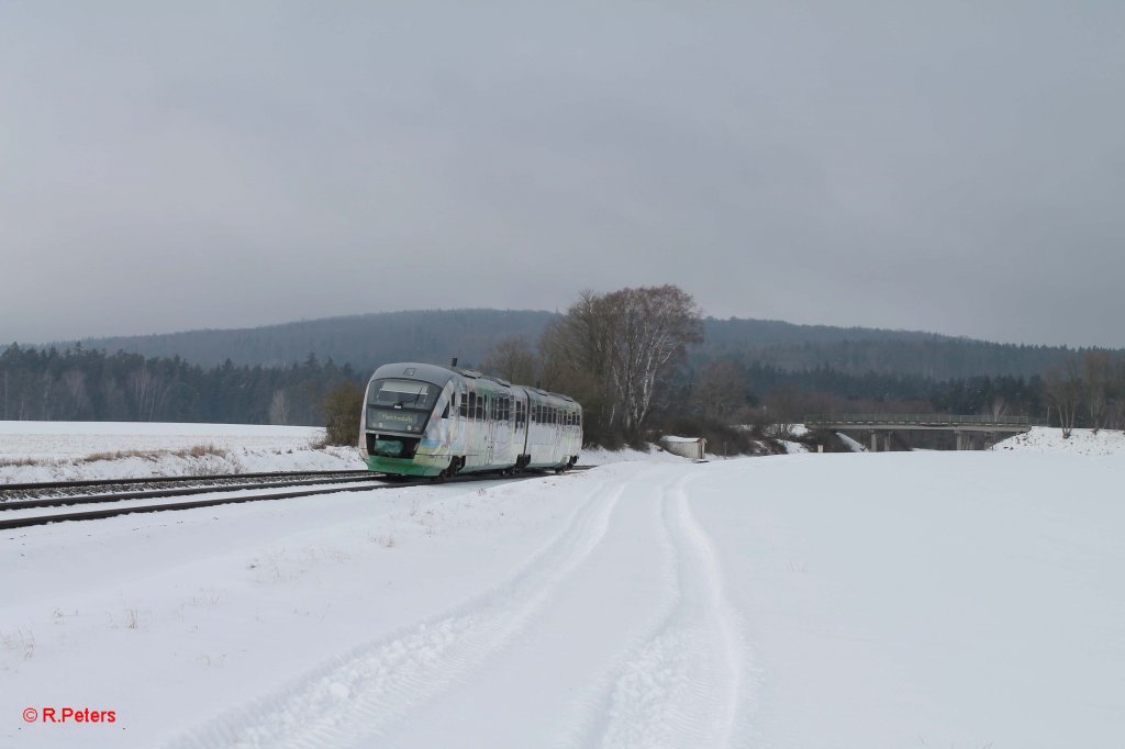 Nachschuss VT04 als VBG81110 Schwandorf - Hof bei Oberteich. 26.02.13