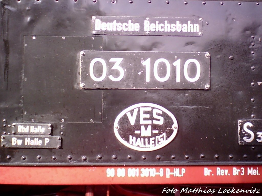 Nummernschild und mehr der 03 1010 am 27.10.12