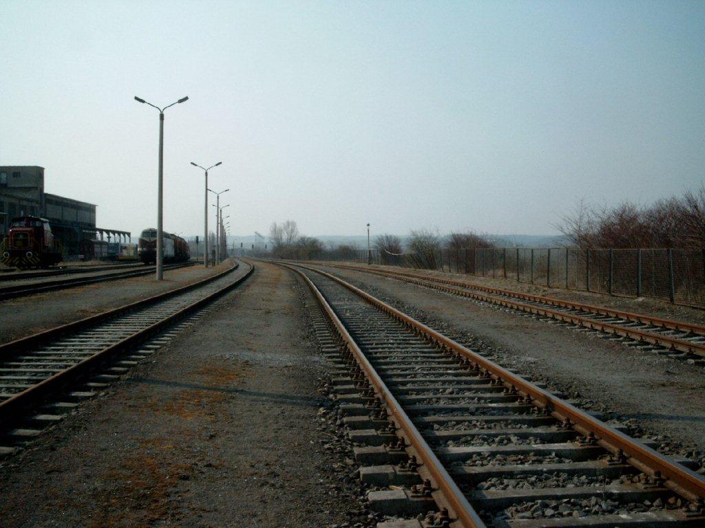 Rangier- und Abstellgleise am Zementwerk Karsdorf im Jahr 2007. (Foto: Dieter Bauer)