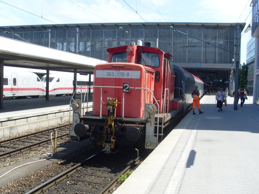 Rangierlok 363 176-9 des Mnchner Hauptbahnhofes am 05.06.2011