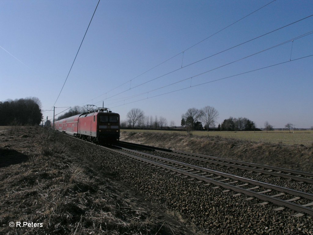 RE 1 nach Eisenhttenstadt kurz vor Pilgram. 08.03.11