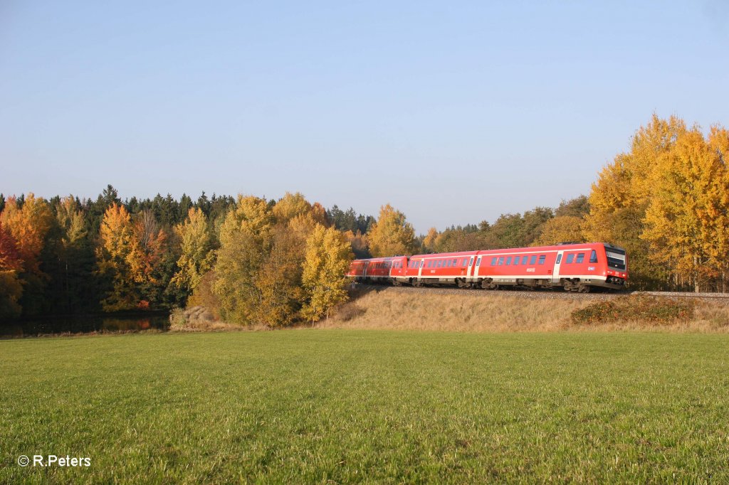 RE 3595 Gera - Regensburg bei Oberteich. 23.10.12