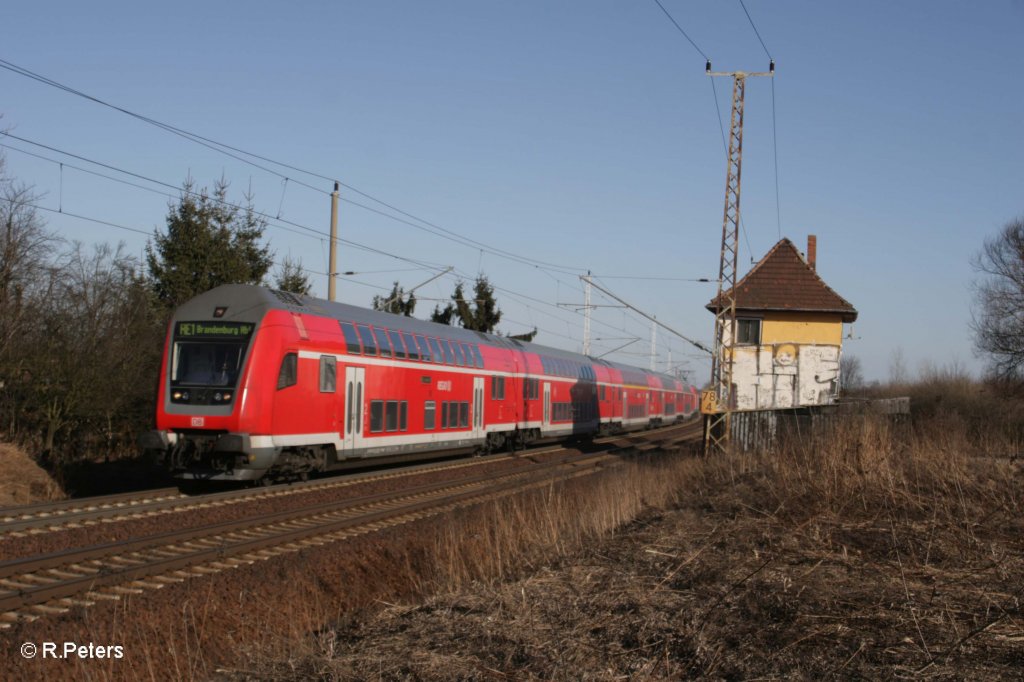 RE1 Brandenburg HBF bei Frankfurt/Oder Nuhnen. 07.03.11