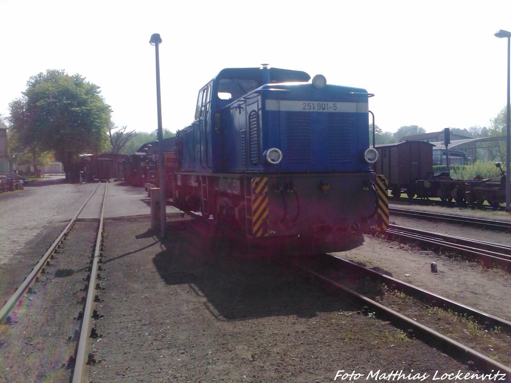 RBB 251 901 abgestellt am Kleinbahn BW Putbus am 9.5.13