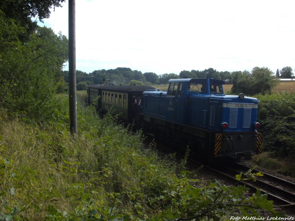 RBB 251 901 als Schlusslicht unteregs nach Lauterbach Mole am 5.8.13