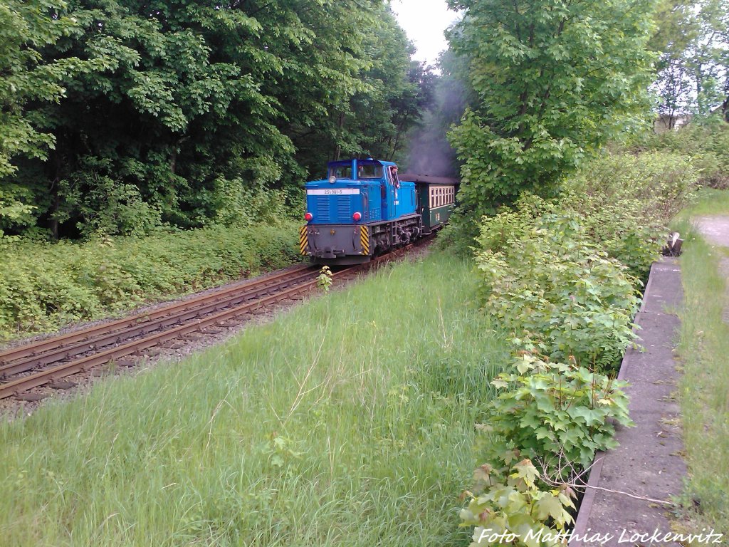 RBB 251 901 as Schlusslicht unterwegs nach Lauterbach Mole / Hier kurz hinter Putbus am 26.5.13