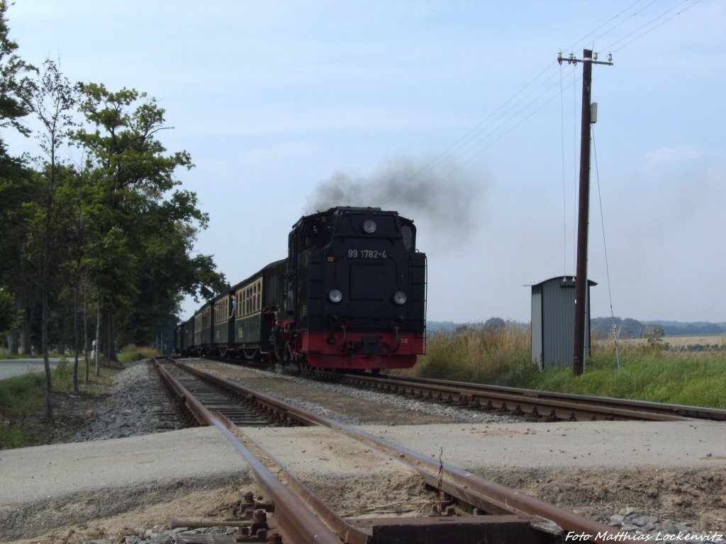 RBB 99 1782 unterwegs nach Ostseebad Ghren bei Posewald am 6.8.13