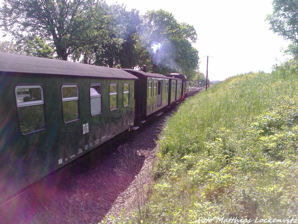 RBB 99 1784 unterwegs nach Putbus / hier kurz hinter den Haltepunkt Posewald am 24.5.13