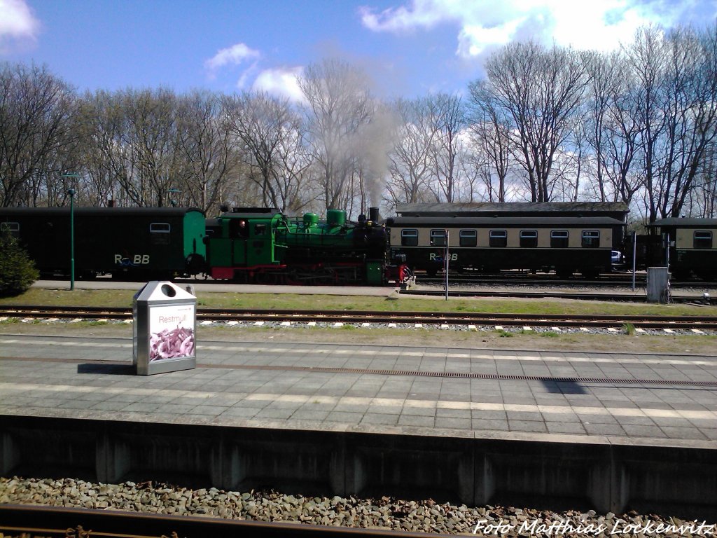 RBB Mh 53 im Bahnhof Putbus am 28.4.13