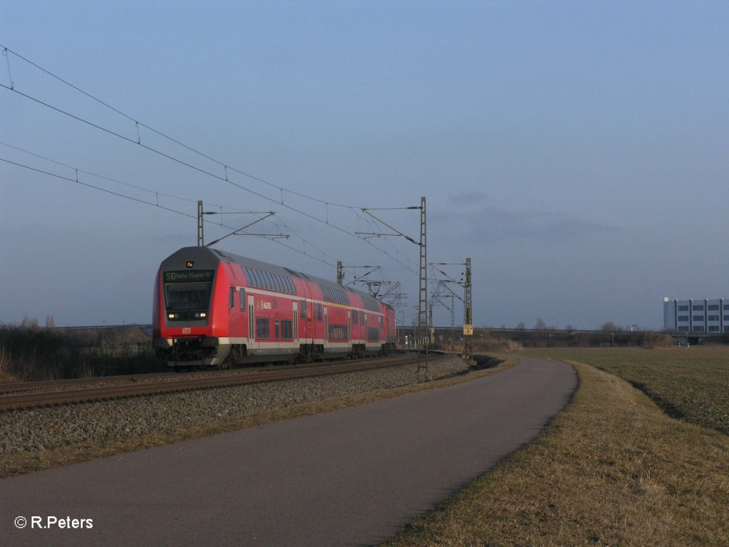 S10 Halle/Saale HBF bei Schkeuditz West. 05.03.11