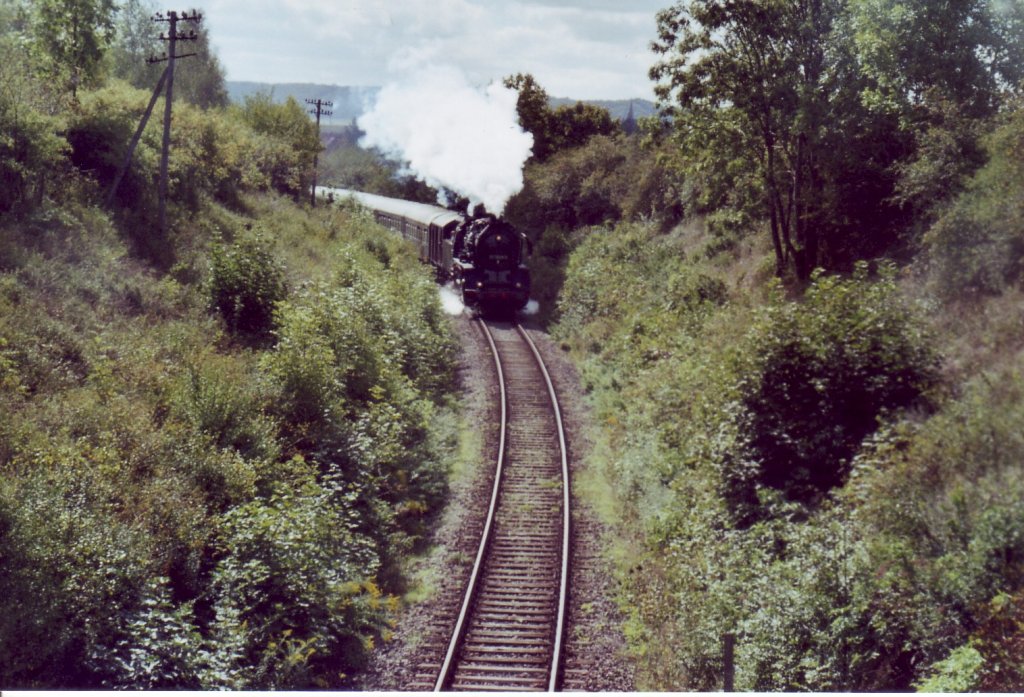 SEM 50 3648-8 mit dem Leerzug des Sonderzugs aus Chemnitz, auf der Fahrt zum abstellen nach Karsdorf, bei Burgscheidungen; 09.09.2006