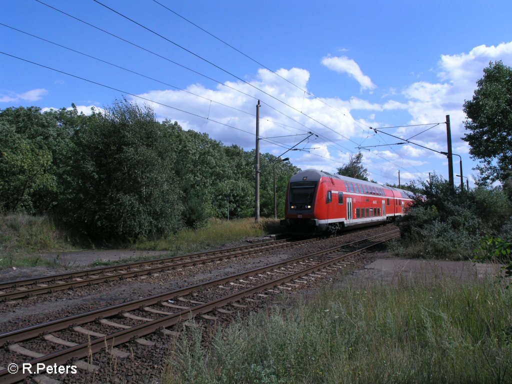 Steuerwagen vom RE1 Magdeburg HBF beim ex B Vogelsang. 13.08.08