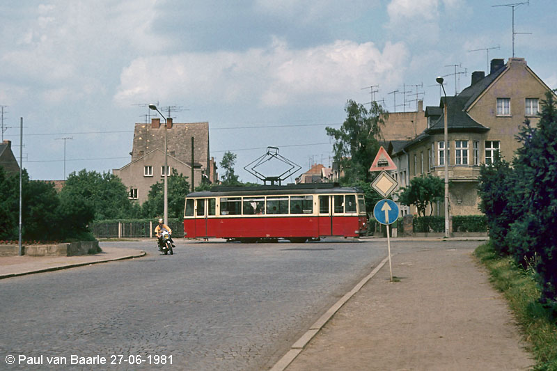 Tw 21 in der Poststra�e; 27.06.1981 (Foto: Paul van Baarle)