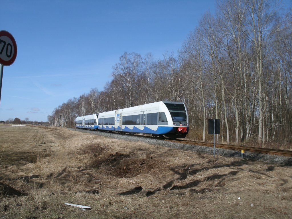 UBB 646 128-4 verlie,am 06.April 2013,Trassenheide.