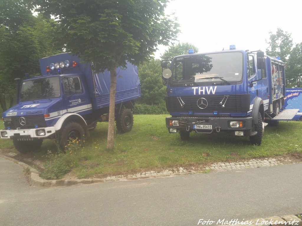 Unimog & MB des THW´s beim Stadtteilfest & Blaulichttag in Bergen auf Rgen am 29.6.13